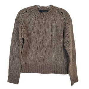 360 Cashmere Wool Blend Sweater Womens Size XS Brown Long Sleeve